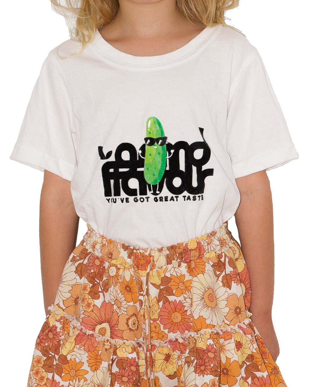 Youth Pickle Tee White