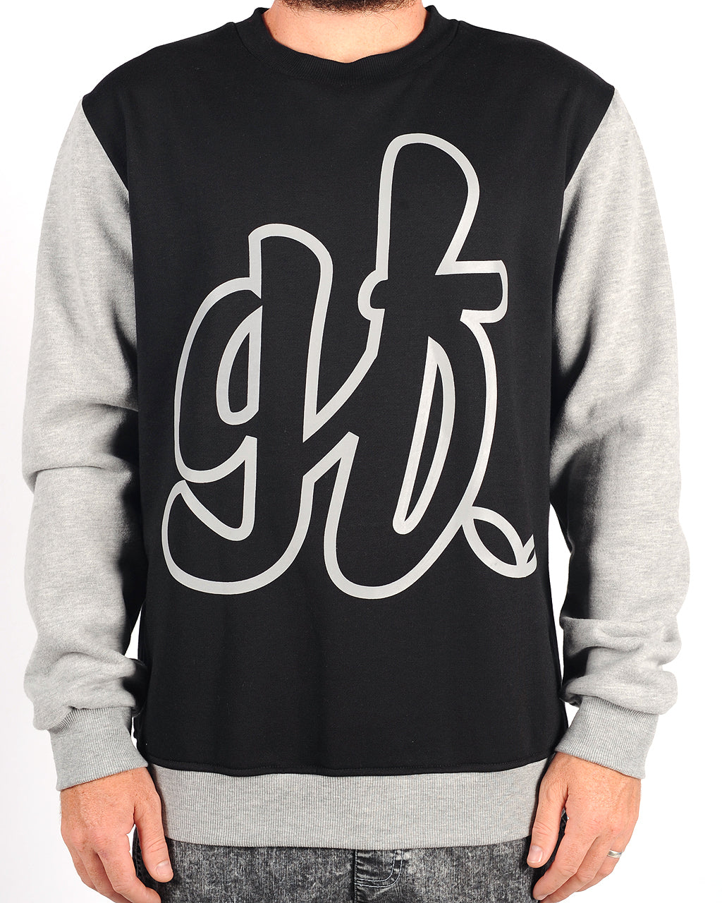 Lazy Logo Crew Black/Misty Grey