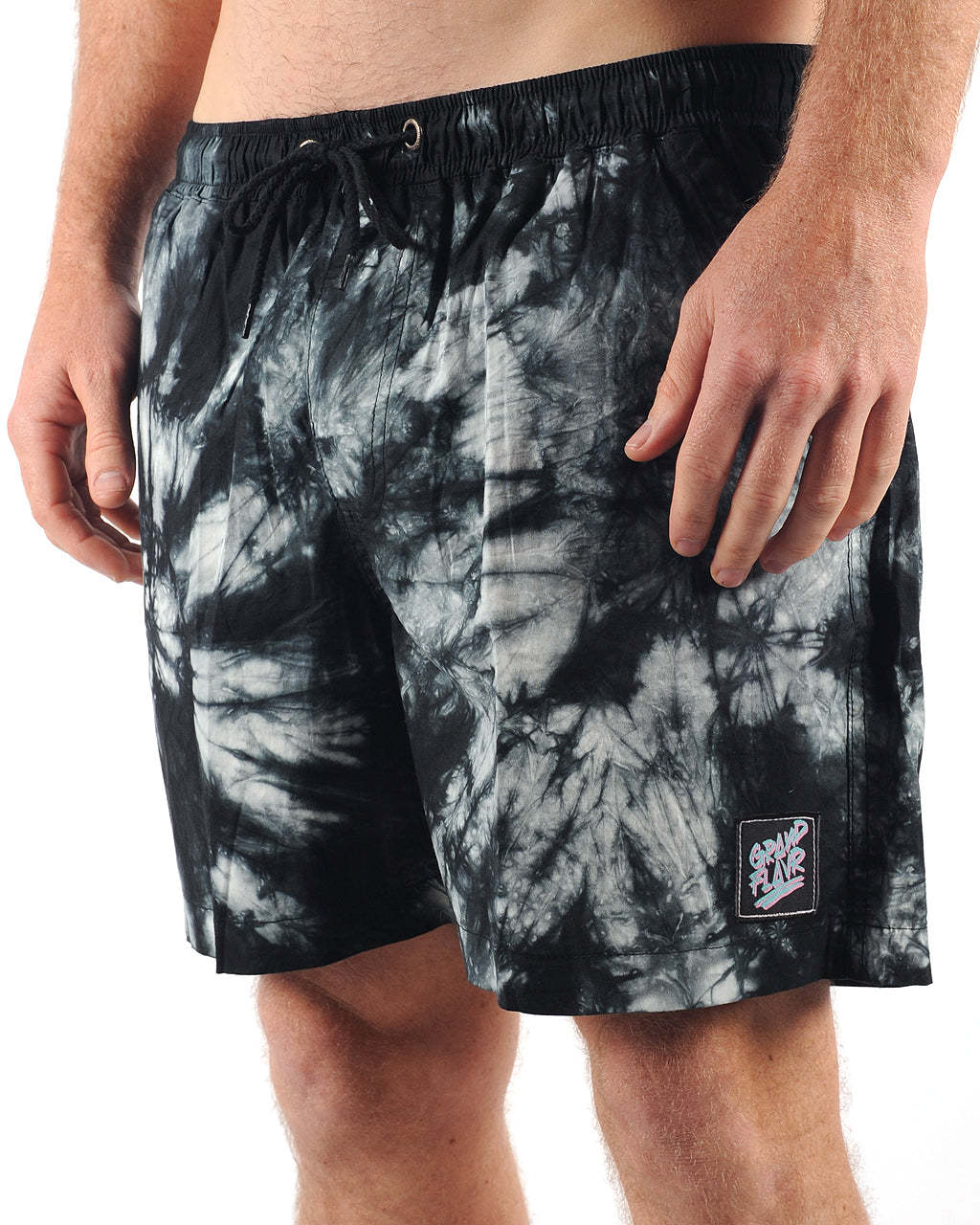 Spiral Tie Dye Short Black
