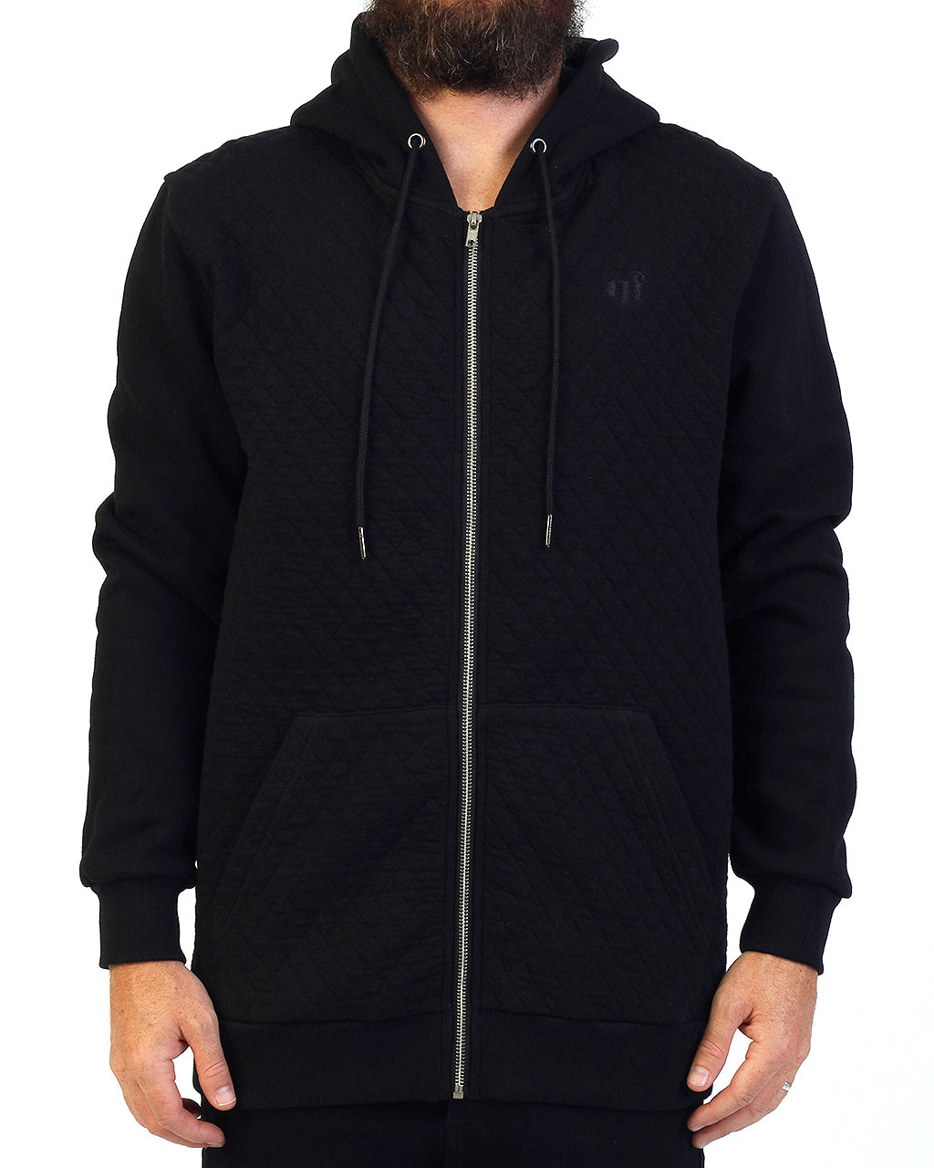 Quilted Hood Black