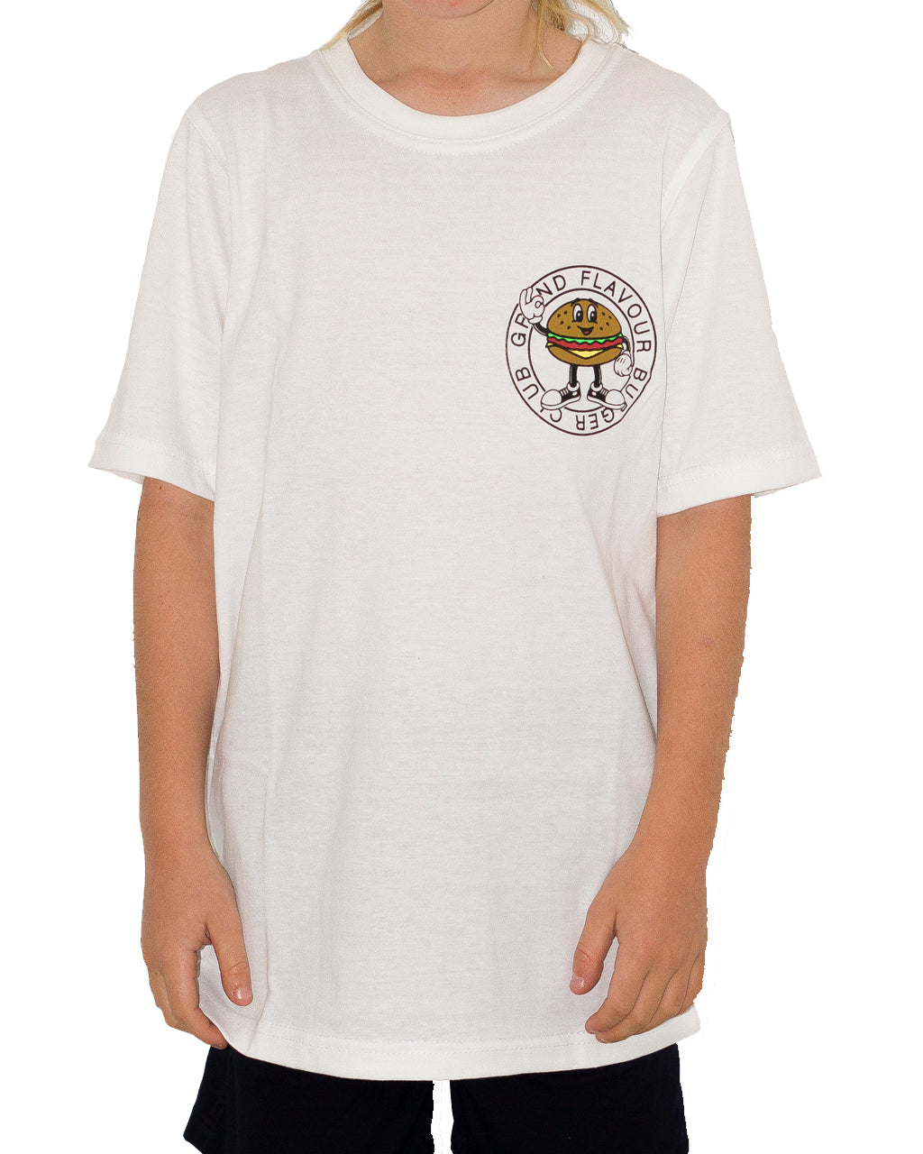 Youth Tasty Burger Tee White