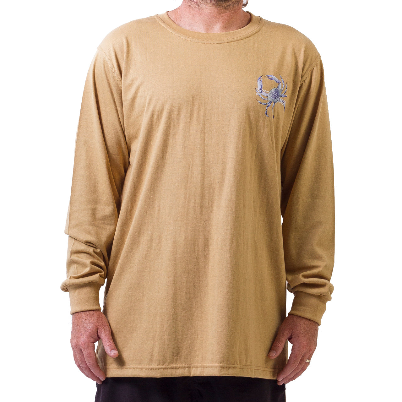 Blue Swimmer LS Tee Camel