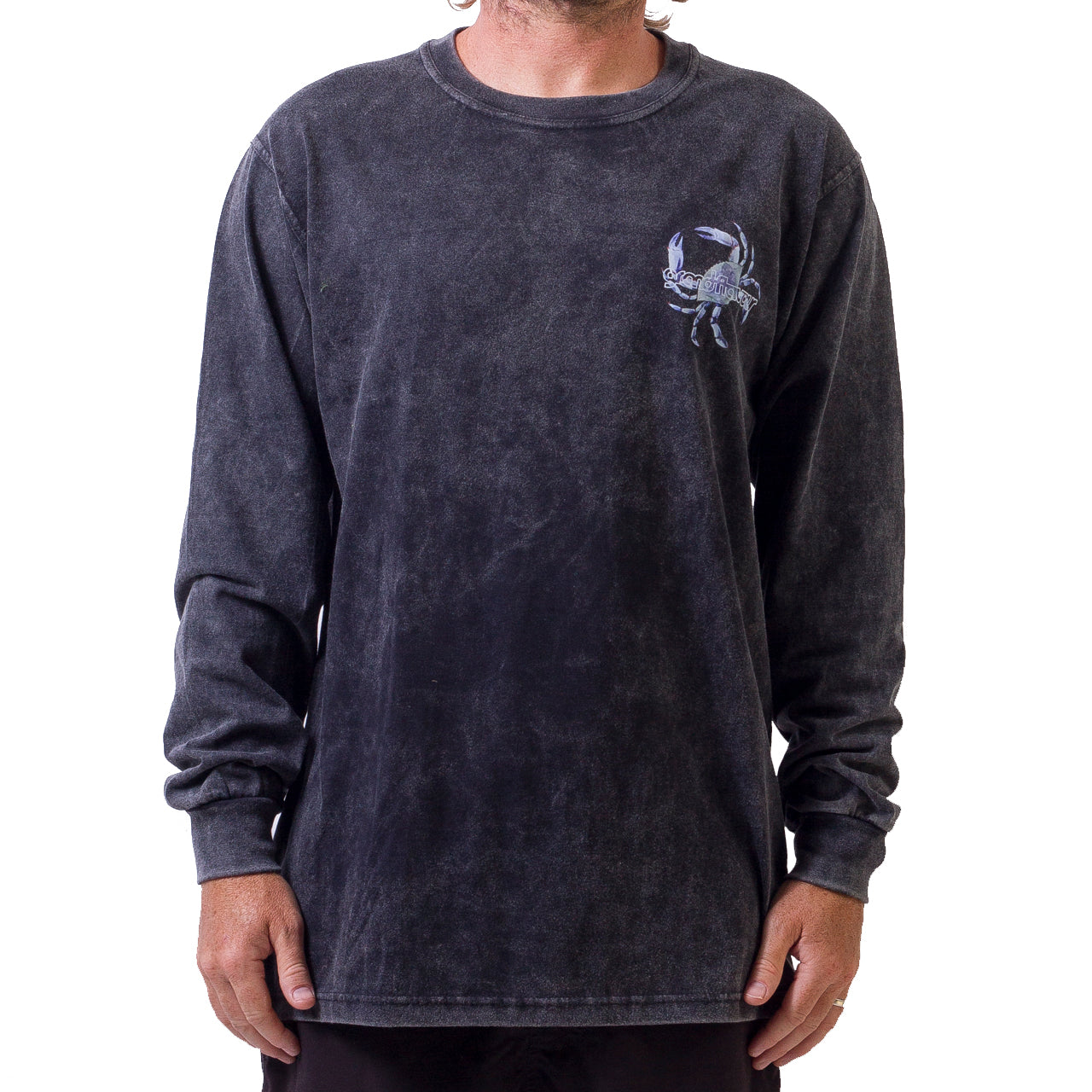 Blue Swimmer LS Tee Black Acid