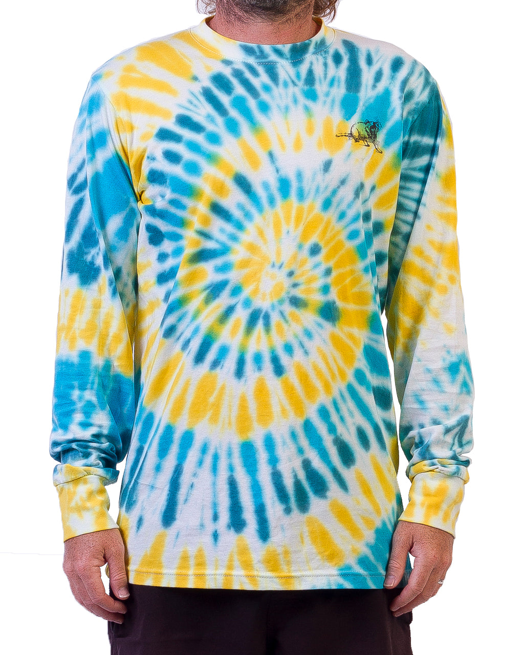 tasmanian devil tshirt long sleeve grand flavour tie dye cotton clothes streetwear fashion design apparel bodyboard dunsborough surf logo hood crew hat illustration headwear ocean waves gf